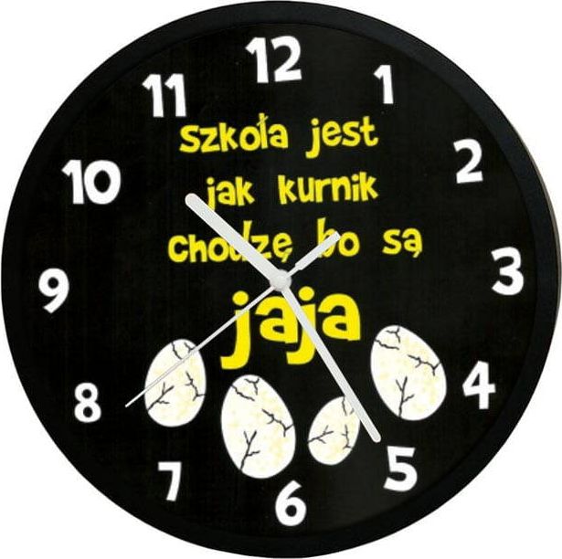 Atrix Zegar ścienny Atrix ATE2013J BK SW szkoła uniwersalny