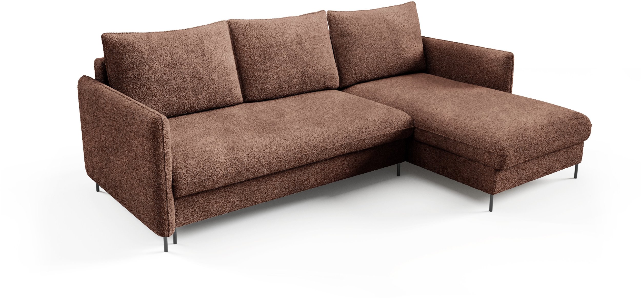 Narożnik BELISSA funkcja spania 2xpojemnik BOUCLE, Bukla quelle 26