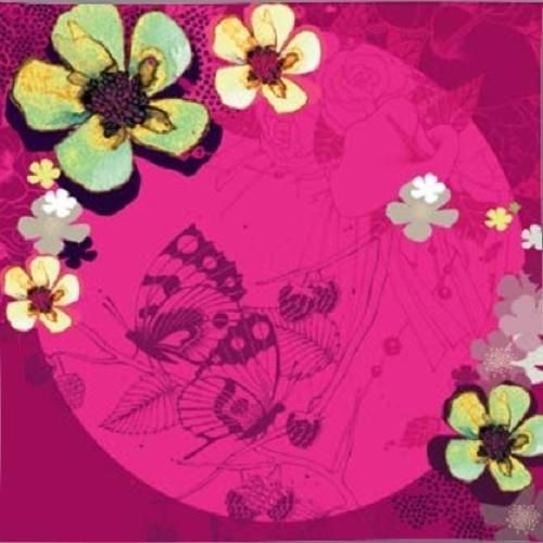 Clear Creation Karnet Swarovski kwadrat Kwiaty (CL2905_BL)