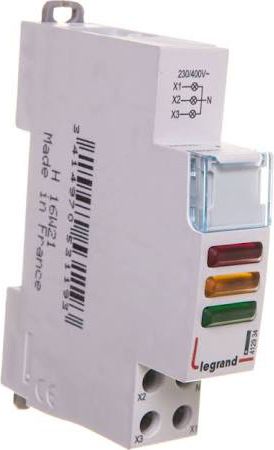 Legrand Lampka modułowa 3xLED czerwona/żółta/zielona 230/400V L435 (412934)