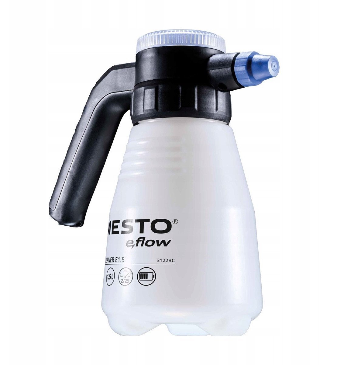 Opryskiwacz ciśnieniowy zasilany bateryjnie 1,5 l, EPDM, Mesto