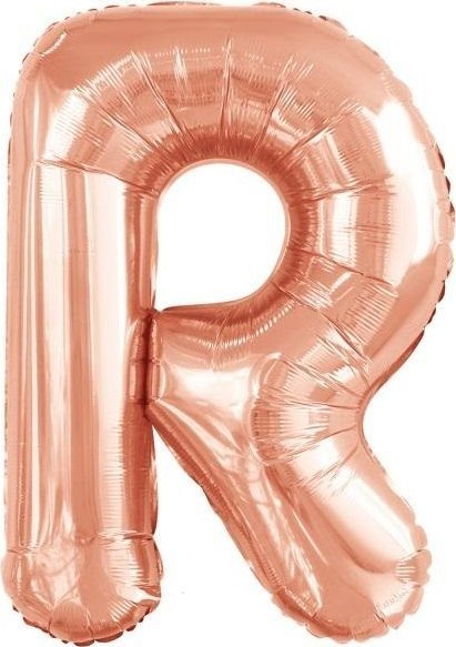 Balon foliowy litera R różowe złoto 60,5x86cm