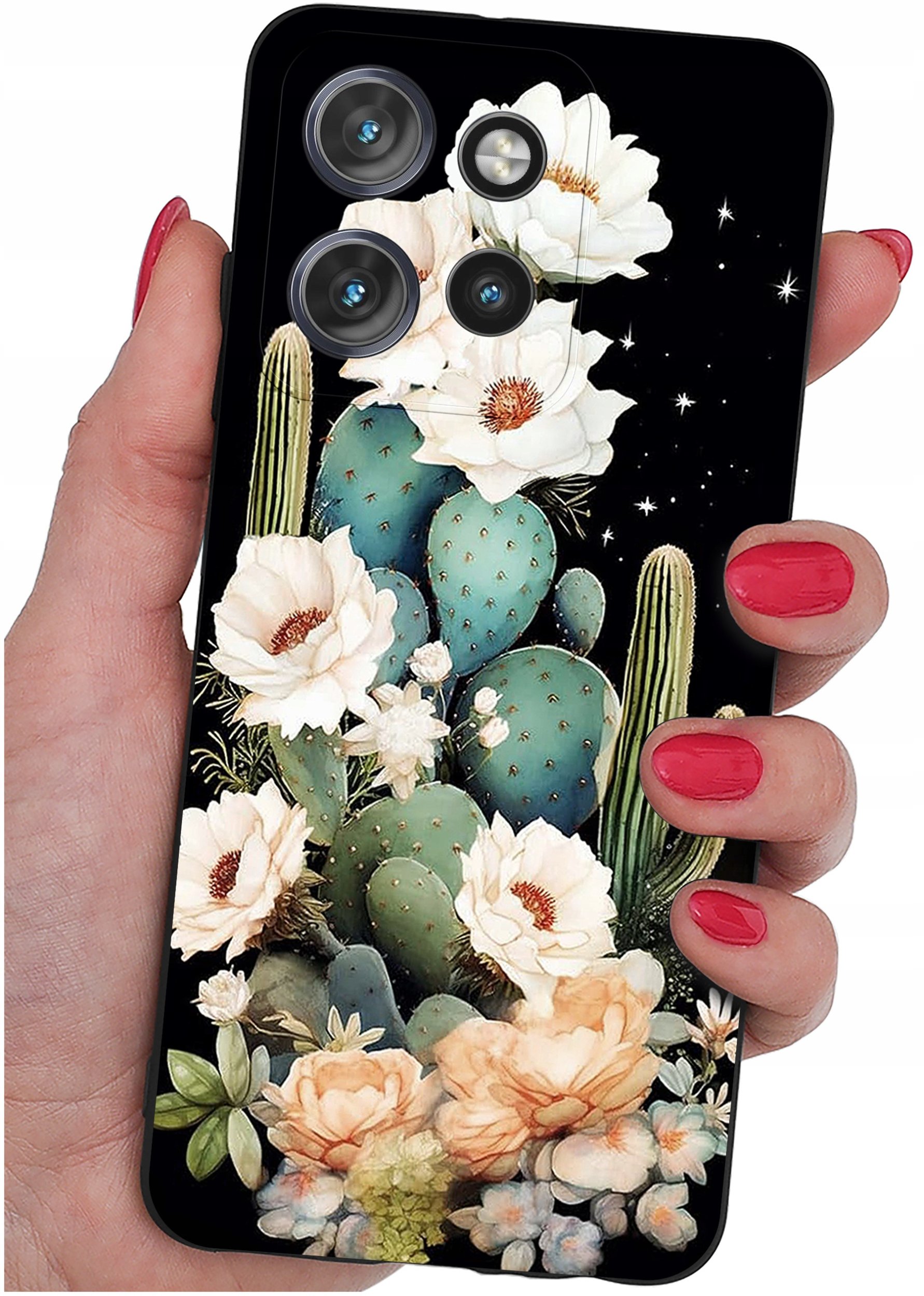 Etui do Motorola Moto EDGE 50 Neo WZORY |SILIKONOWE MATT CASE + SZKŁO 9H