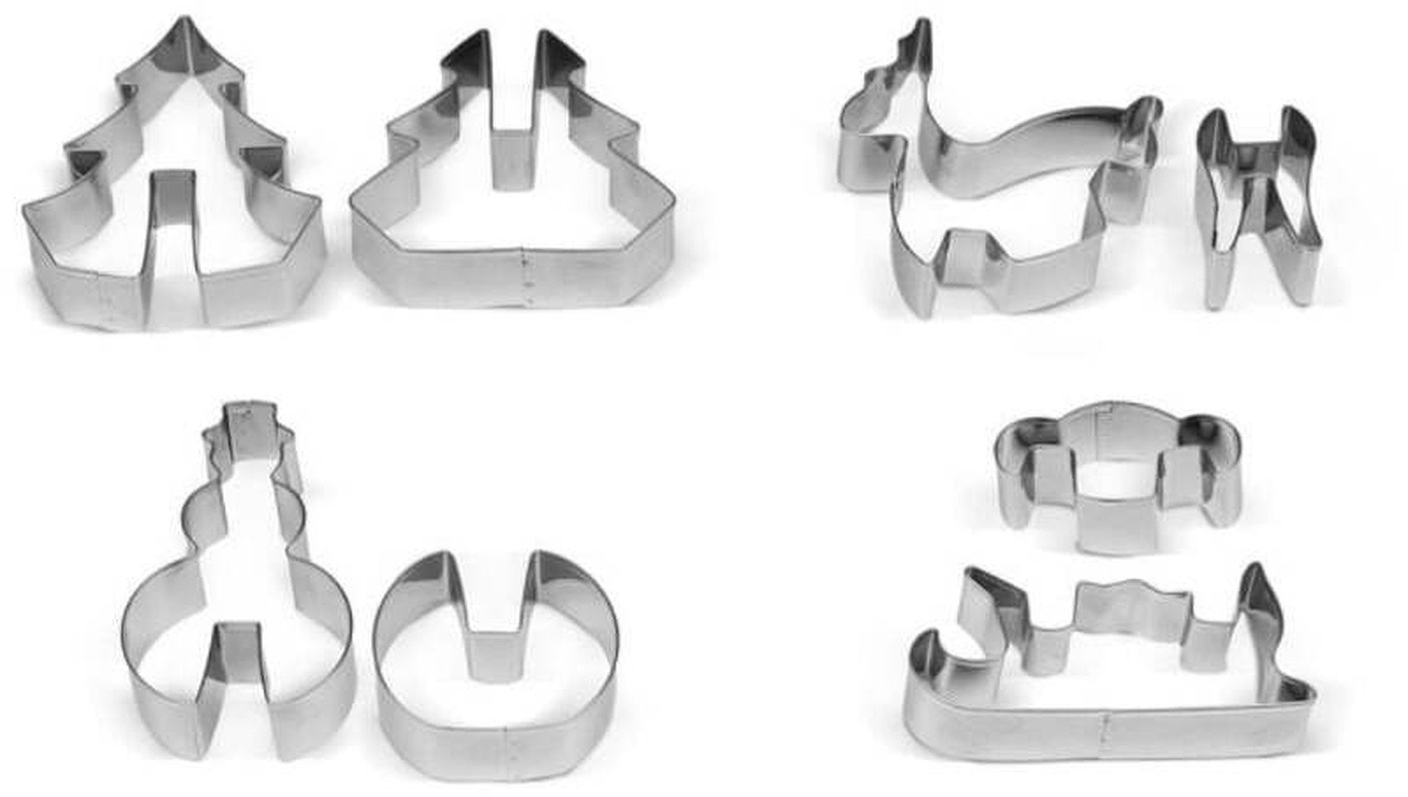 3D piparkuku forminu komplekts 4 gab. kastite 21 x 12 5 x 2 cm 8006043015515