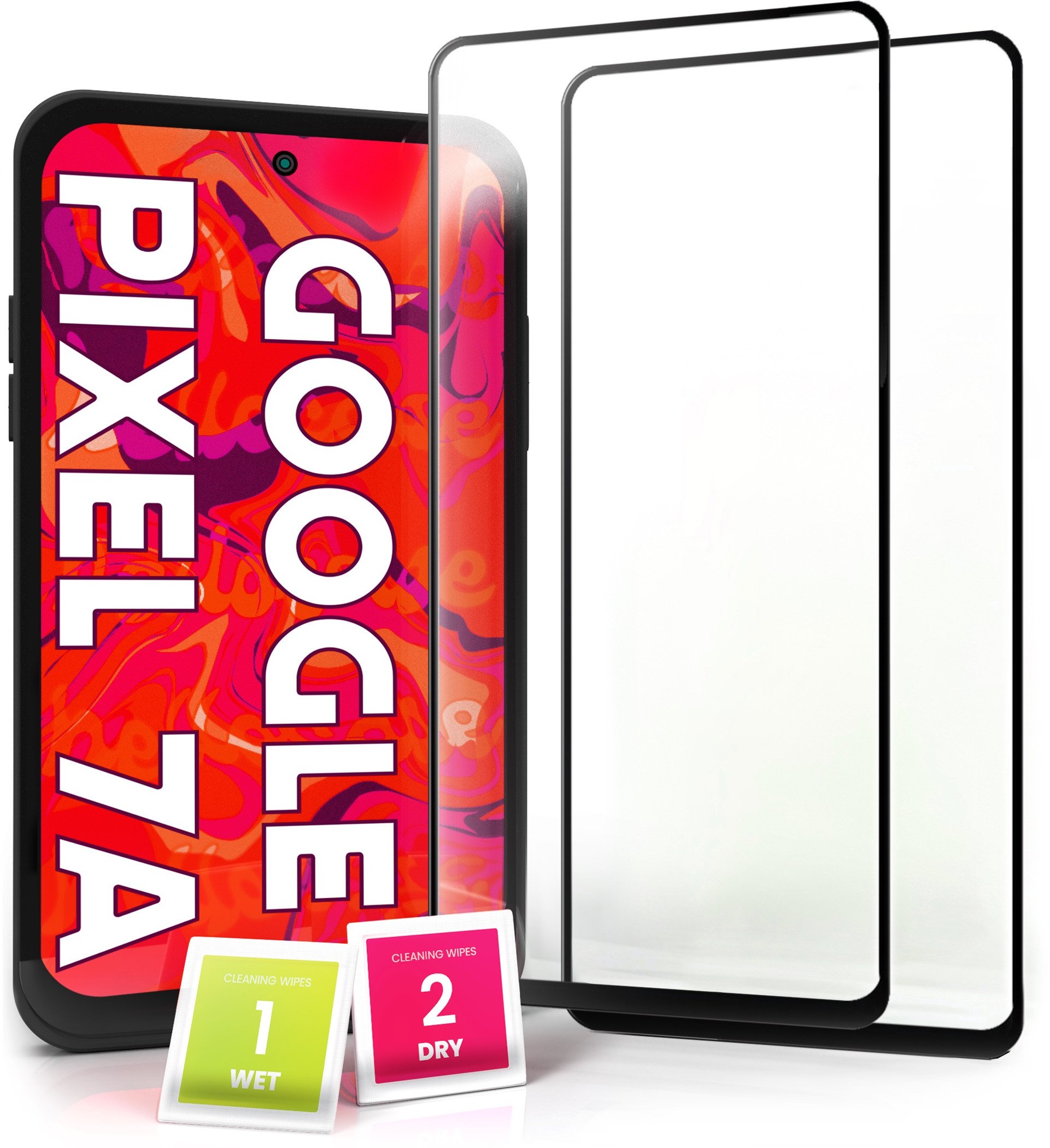 2-PAK Szkło Hartowane do Google Pixel 7a Ochronne Pełne Na cały ekran 5D 9H