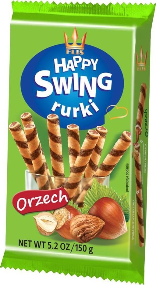 FLIS Flis Rurki Happy Swing o smaku orzechowym 150g