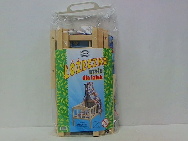 JANEX Łóżeczko Małe dla Lalek, z baldachimem - JANEX ŁZB