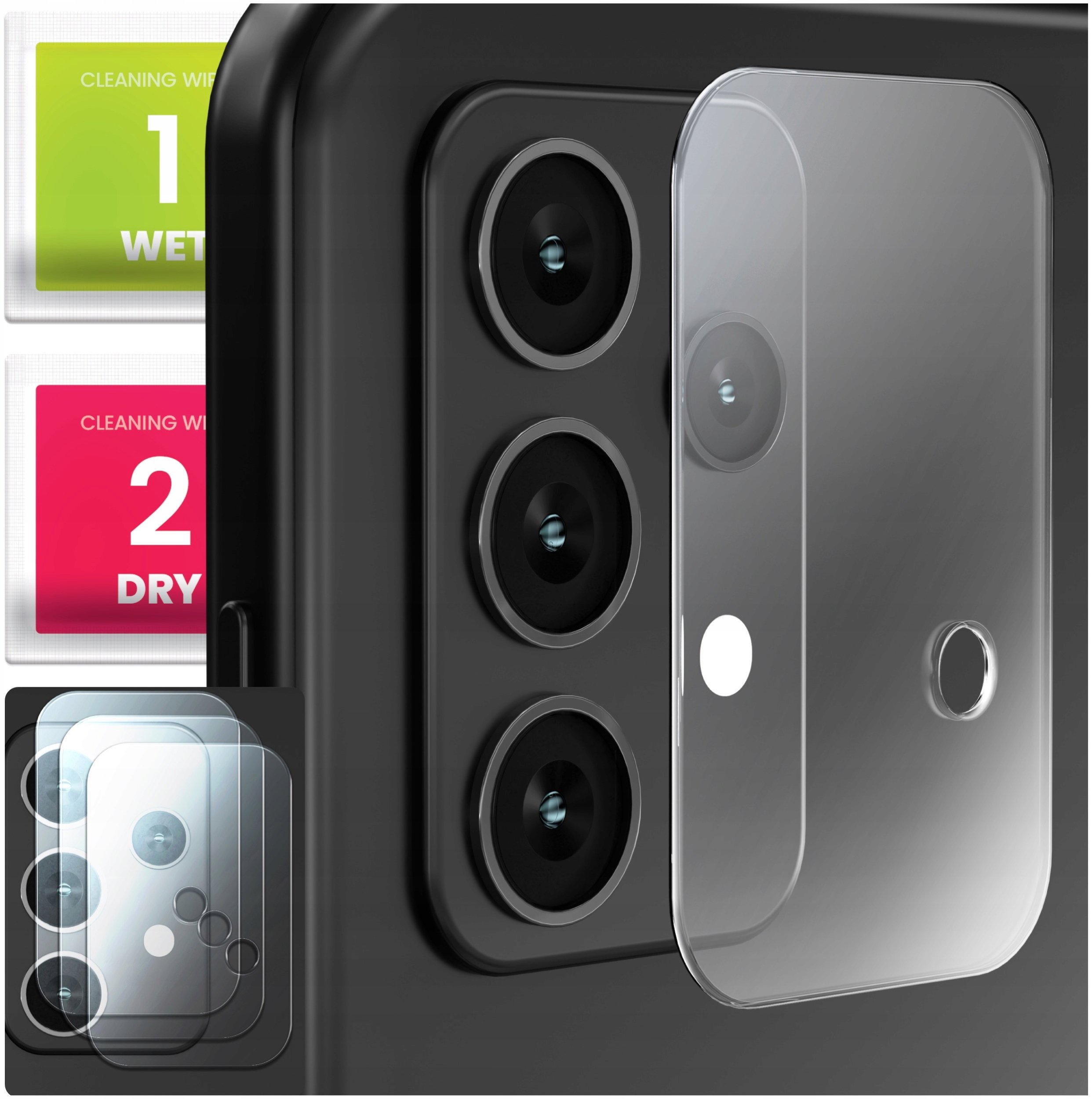 3-PAK Szkło Na Aparat Do Samsung Galaxy A52s (Hartowane, Na Obiektyw, 9H)