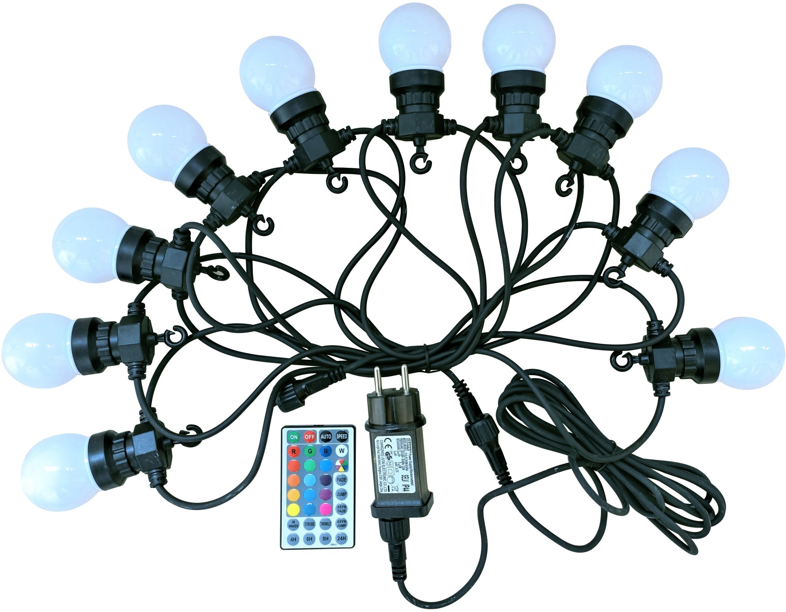 GARLAND 10LED 8M 4.9W 2700K RGB IP44