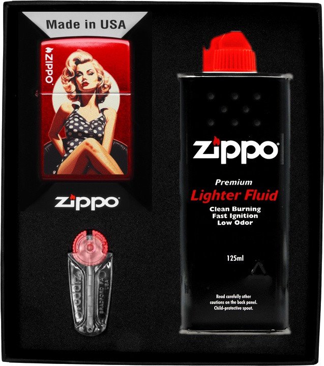 Zestaw ZIPPO Zapalniczka VINTAGE PINUP DESIGN Prezentowy No1