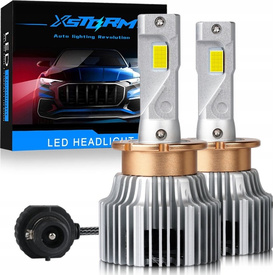 SKLEPLEDY ŻARNIKI LED D4S D4R XSTORM P&P CANBUS 25000LM 70W