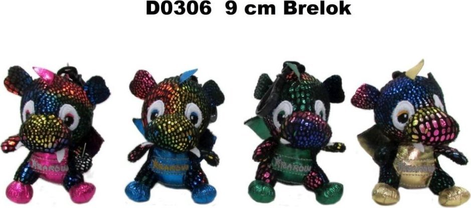 Brelok smok "Kraków" 9cm MIX
