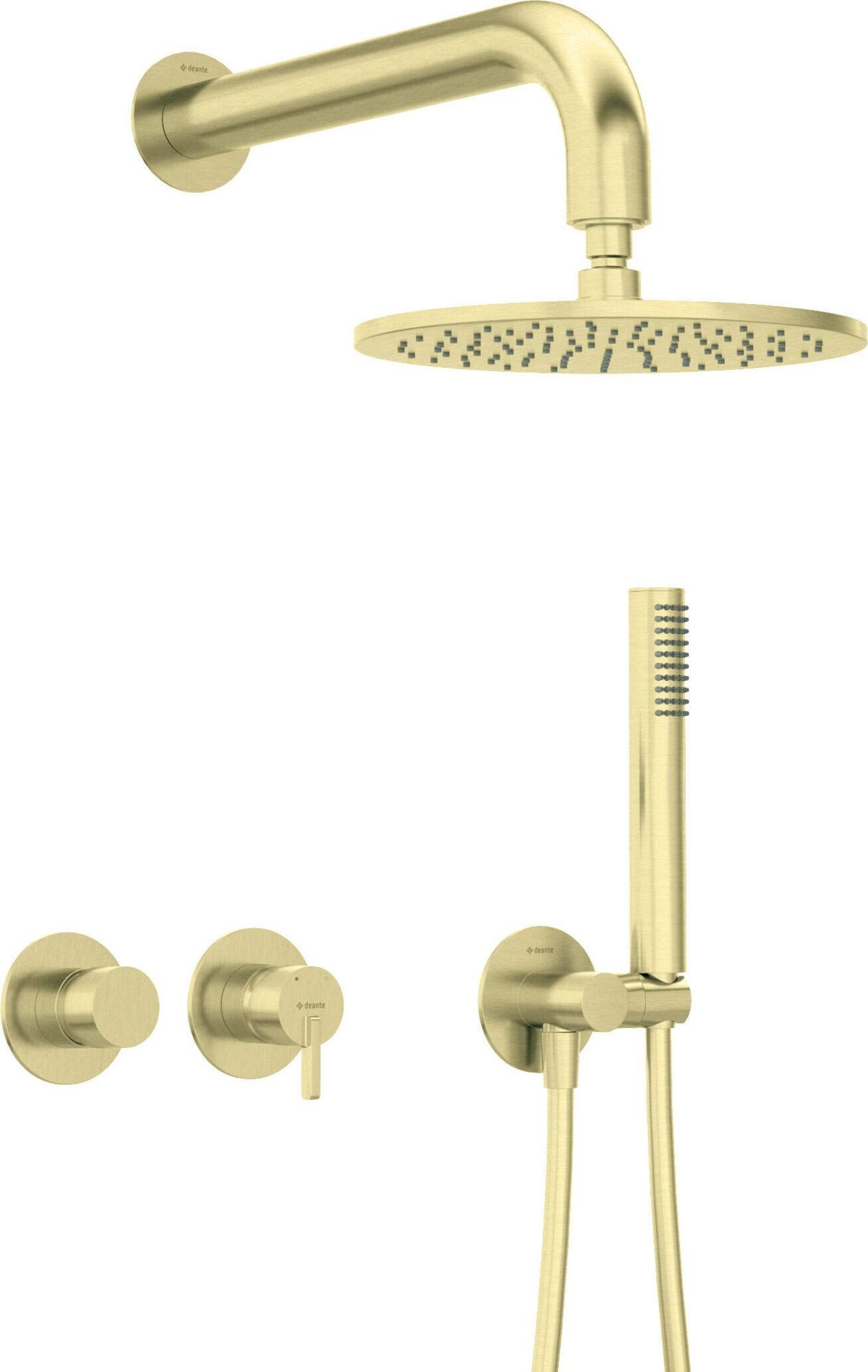 Zestaw prysznicowy Deante Deante Zestaw prysznicowy podtynkowy z głowicą prysznicową - z baterią poziomą