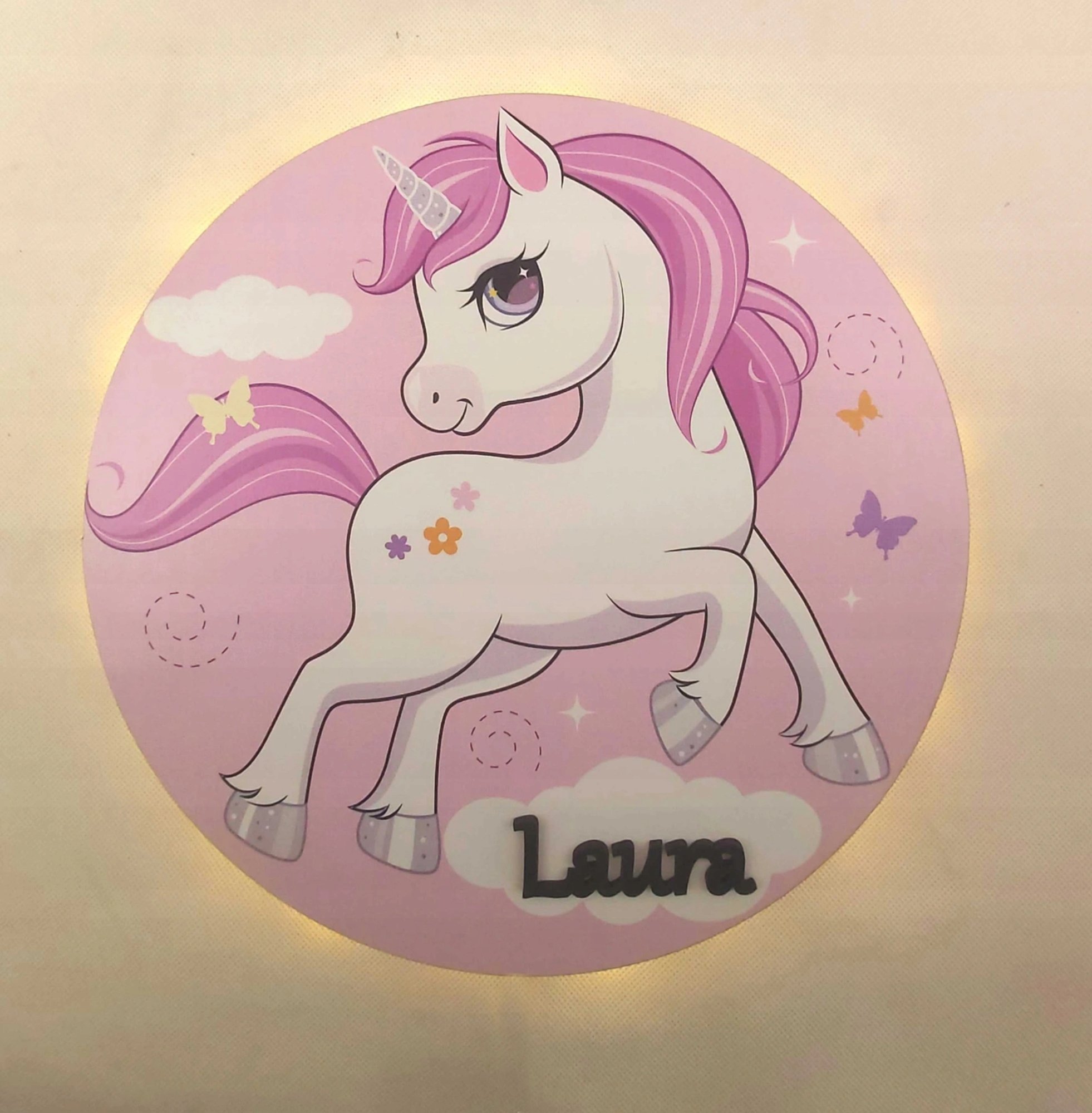 naSciane Lampka nocna kucyk Jednorożec pony z chmurką imię