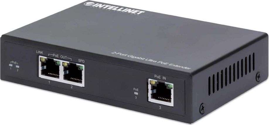 Intellinet Network Solutions Extender Ultra PoE 2-portowy Gigabit 802.3at/af