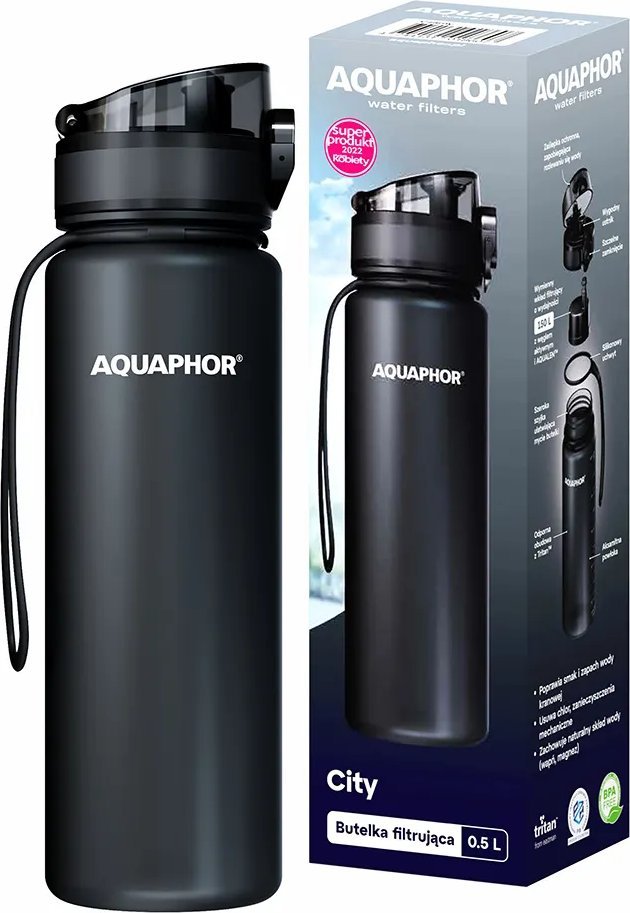 Aquaphor Butelka filtrująca City 500 ml czarna