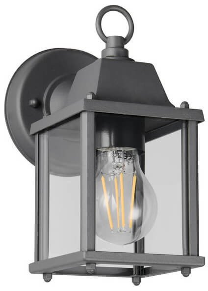 Elewacyjna lampa ścienna MIRANDE 262260142 metalowa szklana IP23 antracyt