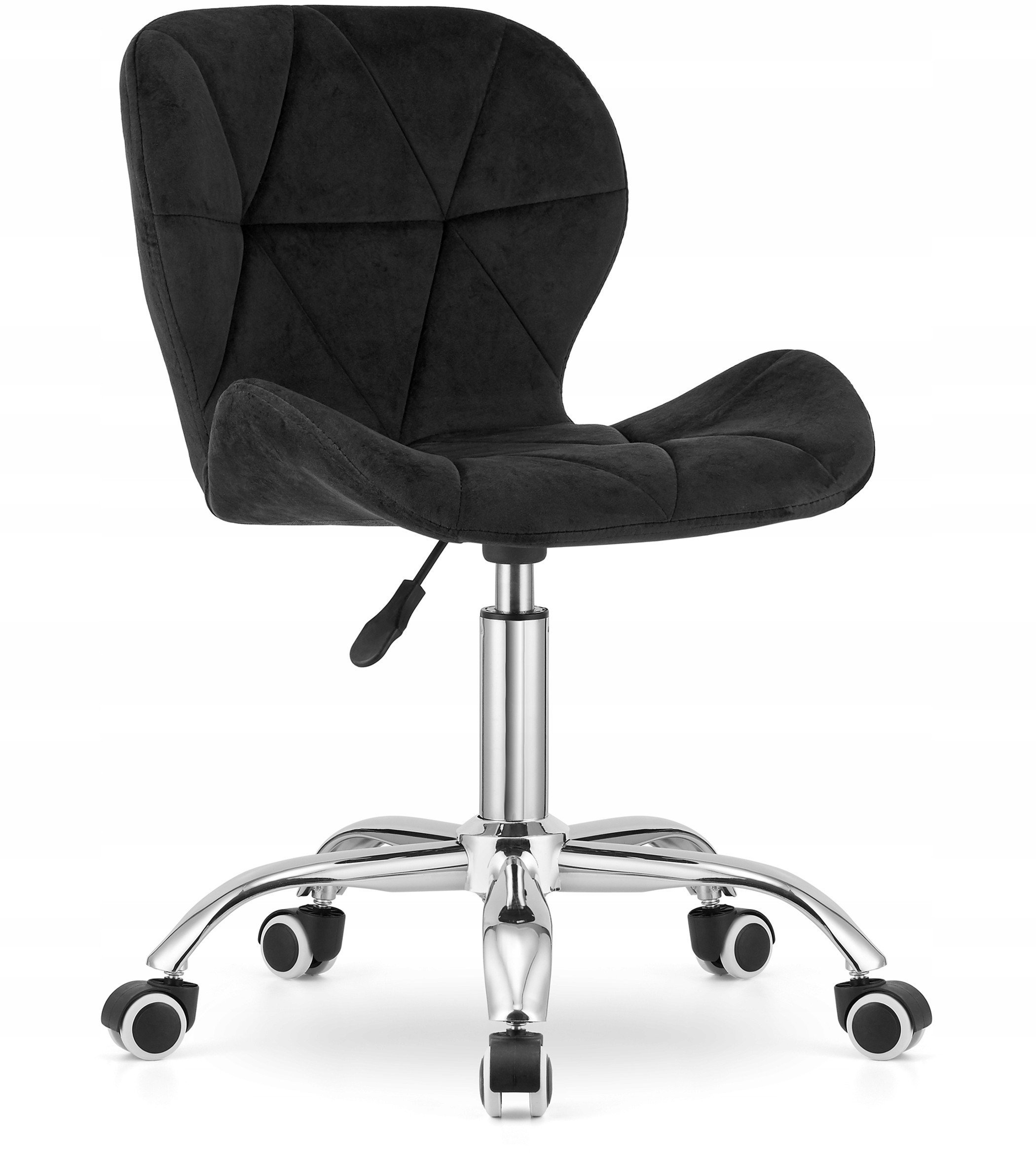 Krzesło obrotowe AVOLA aksamit - czarne