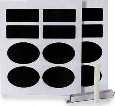 Kinvara Etykiety kredowe, naklejki do organizacji, 16 szt.