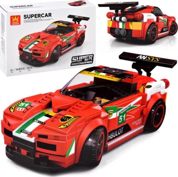Jokomisiada Klocki sportowe auto 164 elem. + naklejki ZA4289