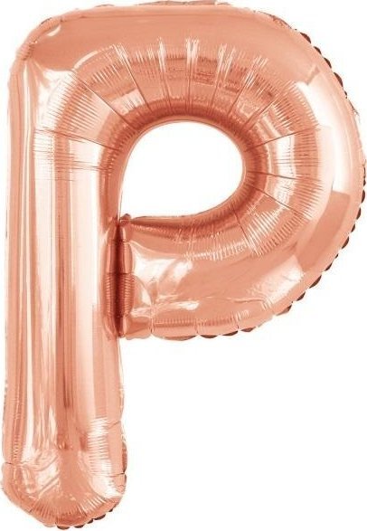 Balon foliowy litera P różowe złoto 60,5x86cm
