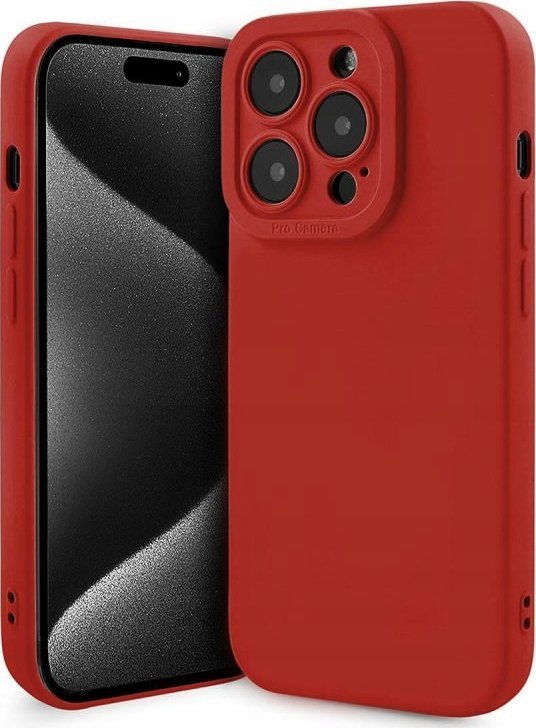 Hello Case Etui case obudowa do Apple iPhone 15 czerwone matowe silikonowe