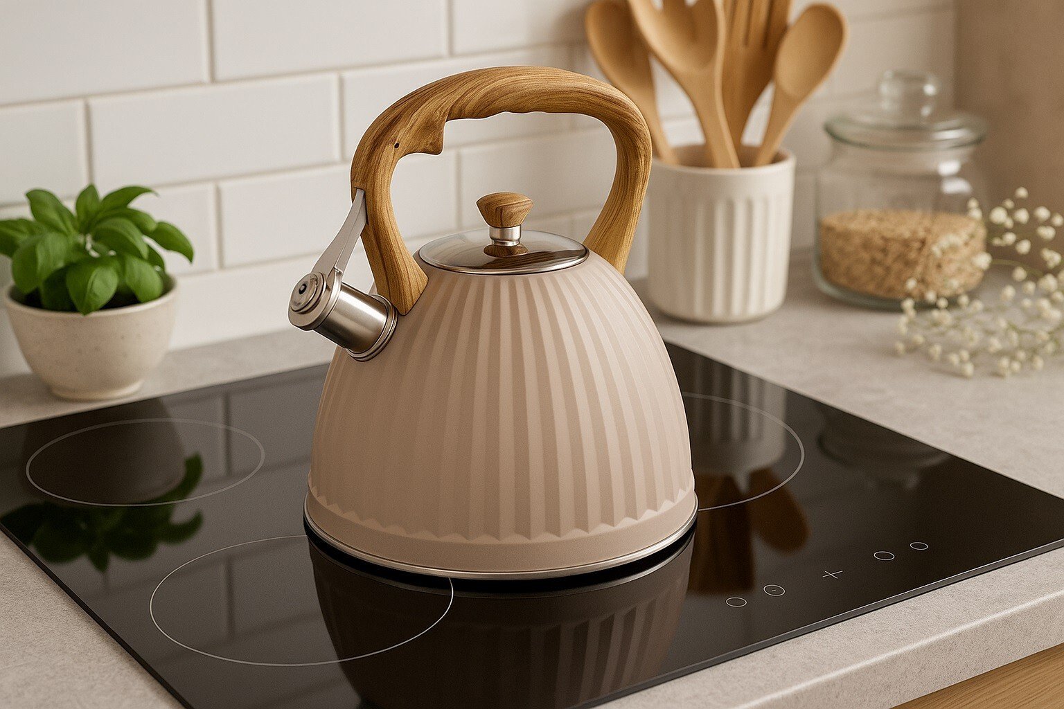 Czajnik tradycyjny 2,8 L Henry beż nierdzewny