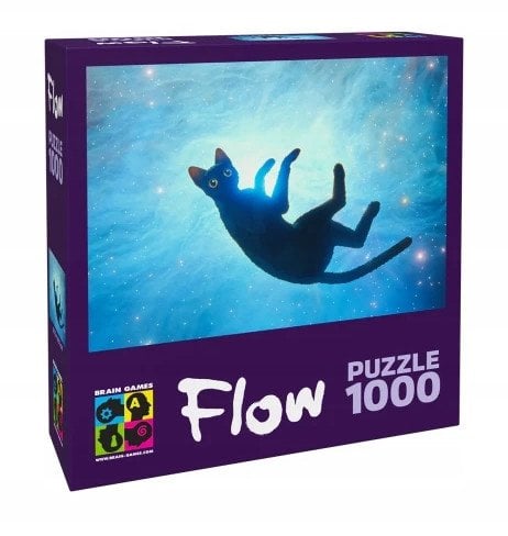 Puzzle 1000 elementó Flow Czarny kot