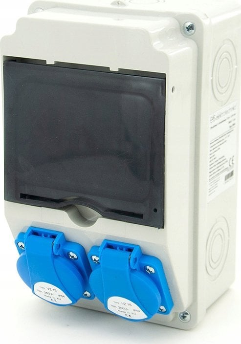 ELS Elektrotechnika Rozdzielnica budowlana, ogrodowa 2*GS 230V + zabezpieczenia + różnicówka + certyfikowany licznik MID, 6NO21C00FL