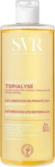 SVR SVR Topialyse Huile Lavante, Olejek biodegradowalny do mycia i kąpieli, 400 ml - Długi termin ważności!