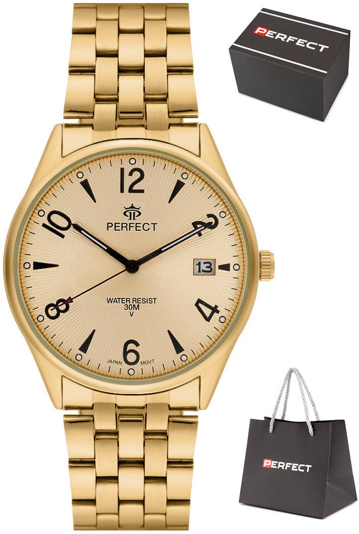 Zegarek Perfect M141T-08 męski klasyczny czytelny 42 mm .