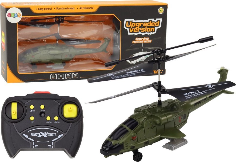 LeanToys Helikopter Militarny Wojskowy Zdalnie Sterowany RC Żyroskop