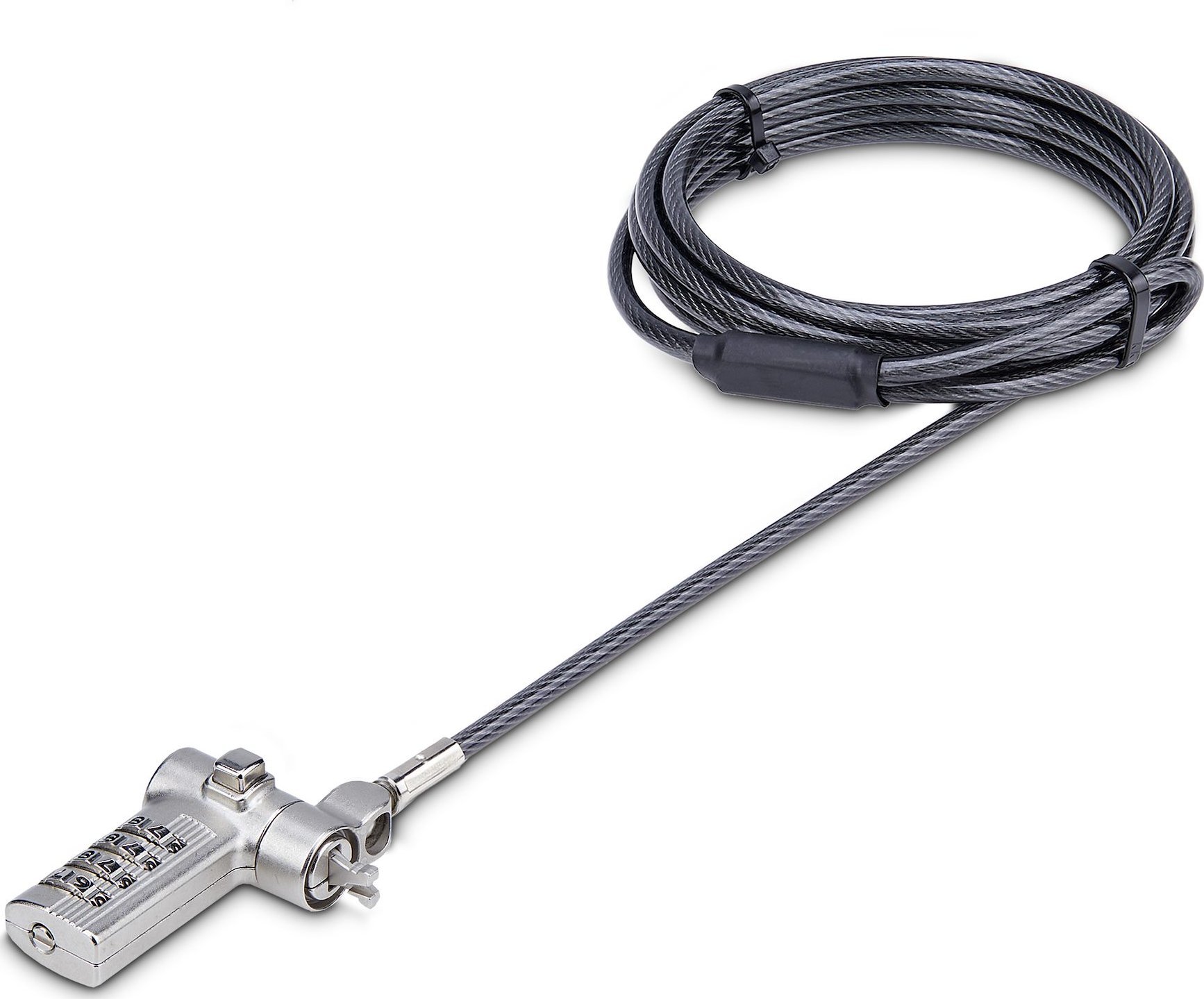 Linka zabezpieczająca StarTech StarTech UNIVCS-LAPTOP-LOCK zapięcie do kabli Czarny, Srebrny 2 m
