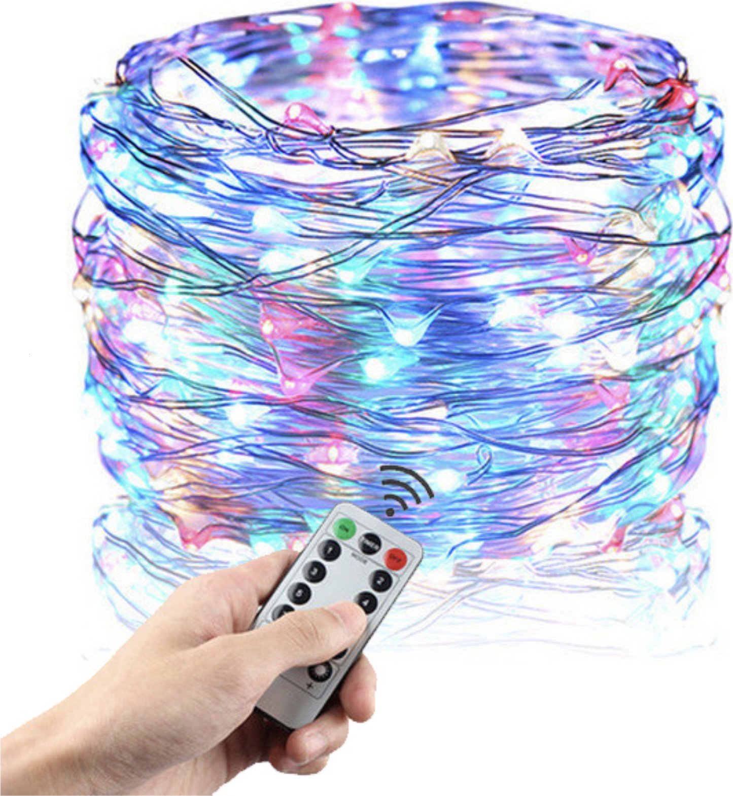 Lampki choinkowe Rosfix LAMPKI CHOINKOWE WEWNĘTRZNE OZDOBNE DRUCIK PILOT