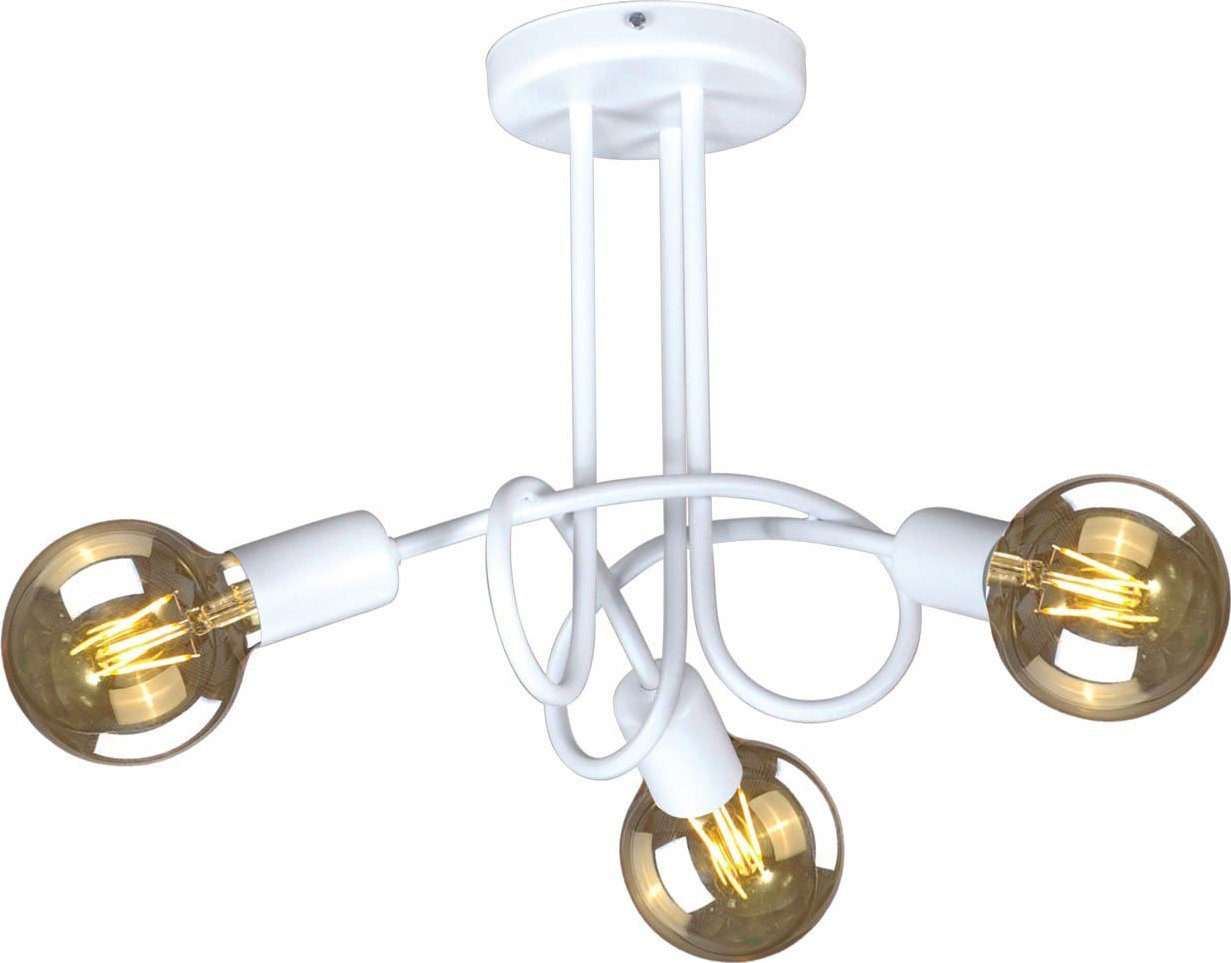 Lampa sufitowa Lumes Biała lampa sufitowa supeł loft - S146-Tova