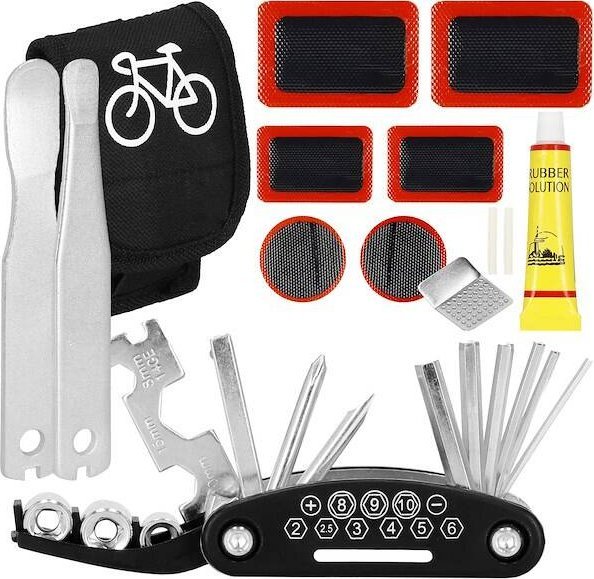 Springos Zestaw do naprawy opon rowerowych 14 szt. zestaw naprawczy multitool UNIWERSALNY
