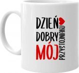 Koszulkowy Dzień dobry mój przystojniaku - kubek na prezent dla chłopaka