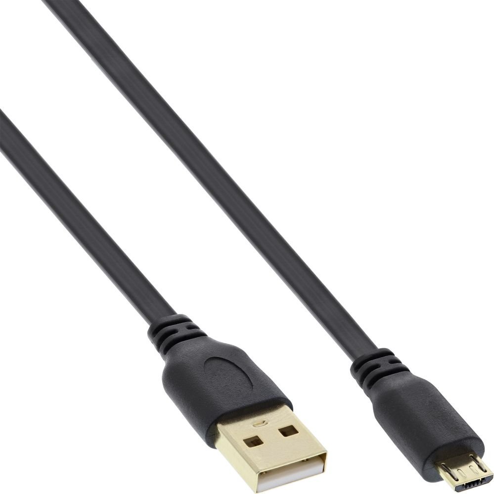 Kabel USB InLine USB-A - microUSB 0.5 m Czarny (31705F)