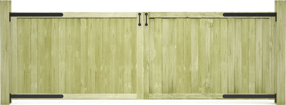 vidaXL Furtki ogrodowe, 2 szt., impregnowana sosna FSC, 300 x 100 cm