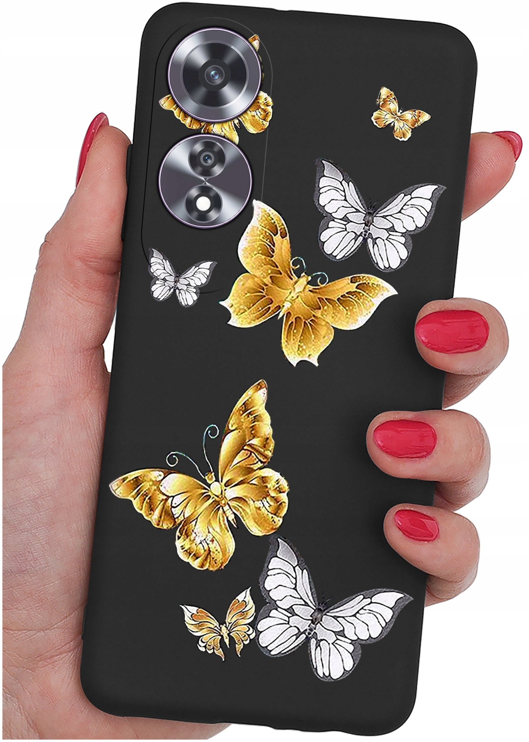 krainaGSM Etui do Oppo A60 4G WZORY SILIKONOWE MATT CASE + SZKŁO 9H