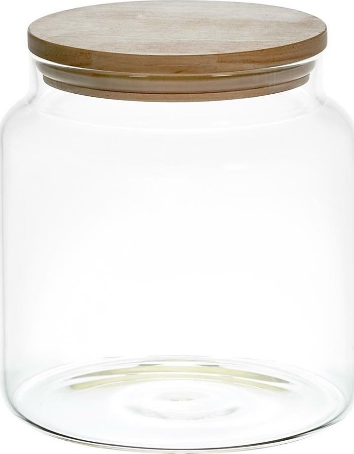 Intesi INTESI SŁOIK DO PRZECHOWYWANIA Z DREWNIANĄ POKRYWKĄ 1,9L