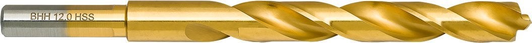 Wiertło do metalu Baildon DIN 338 RN 12 mm, HSS TiN (S), 151-101 mm (chwyt 3-płaszczyznowy)