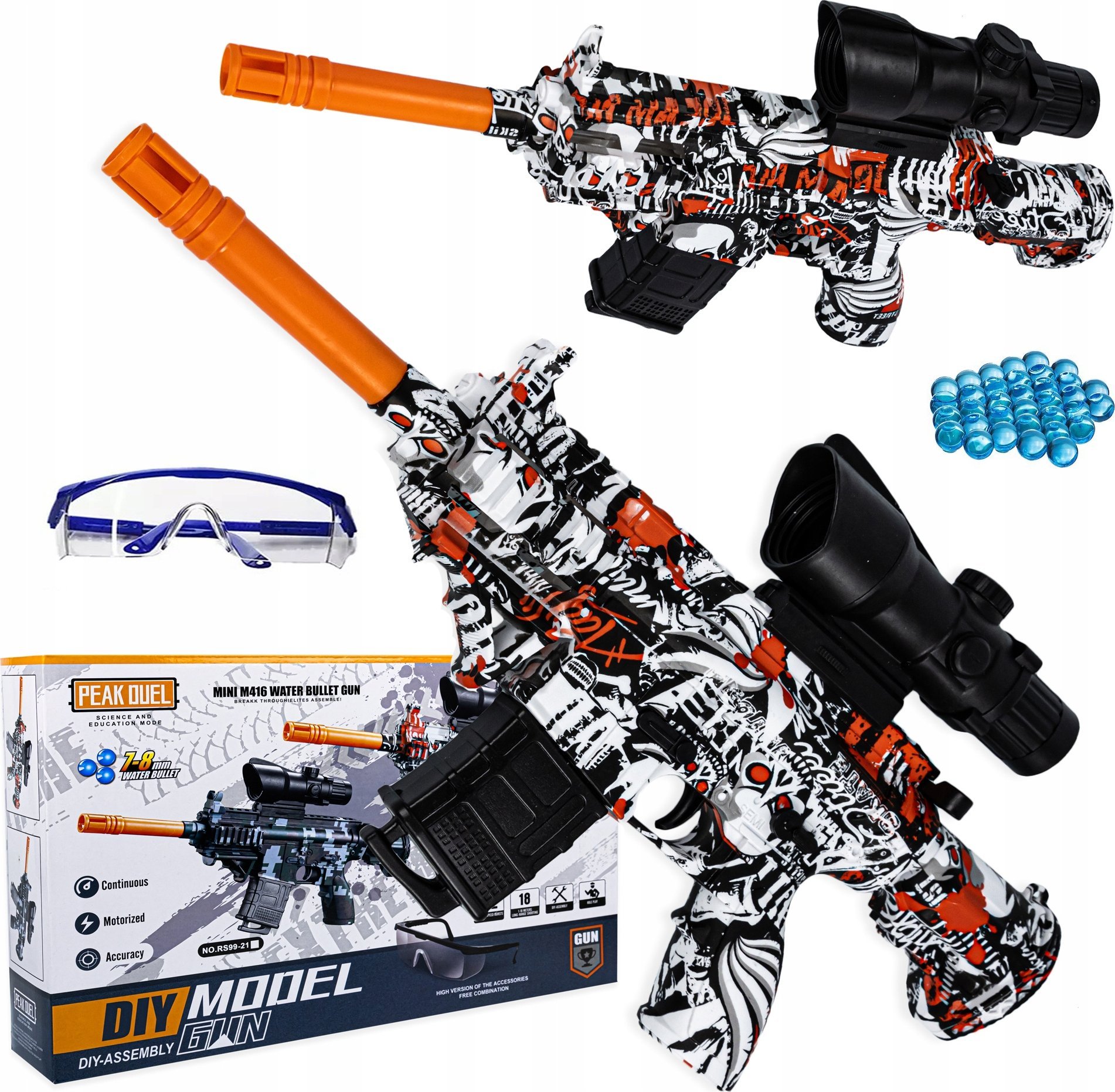 Pistolet Karabin Duży Elektryczny Na Kulki Żelowe