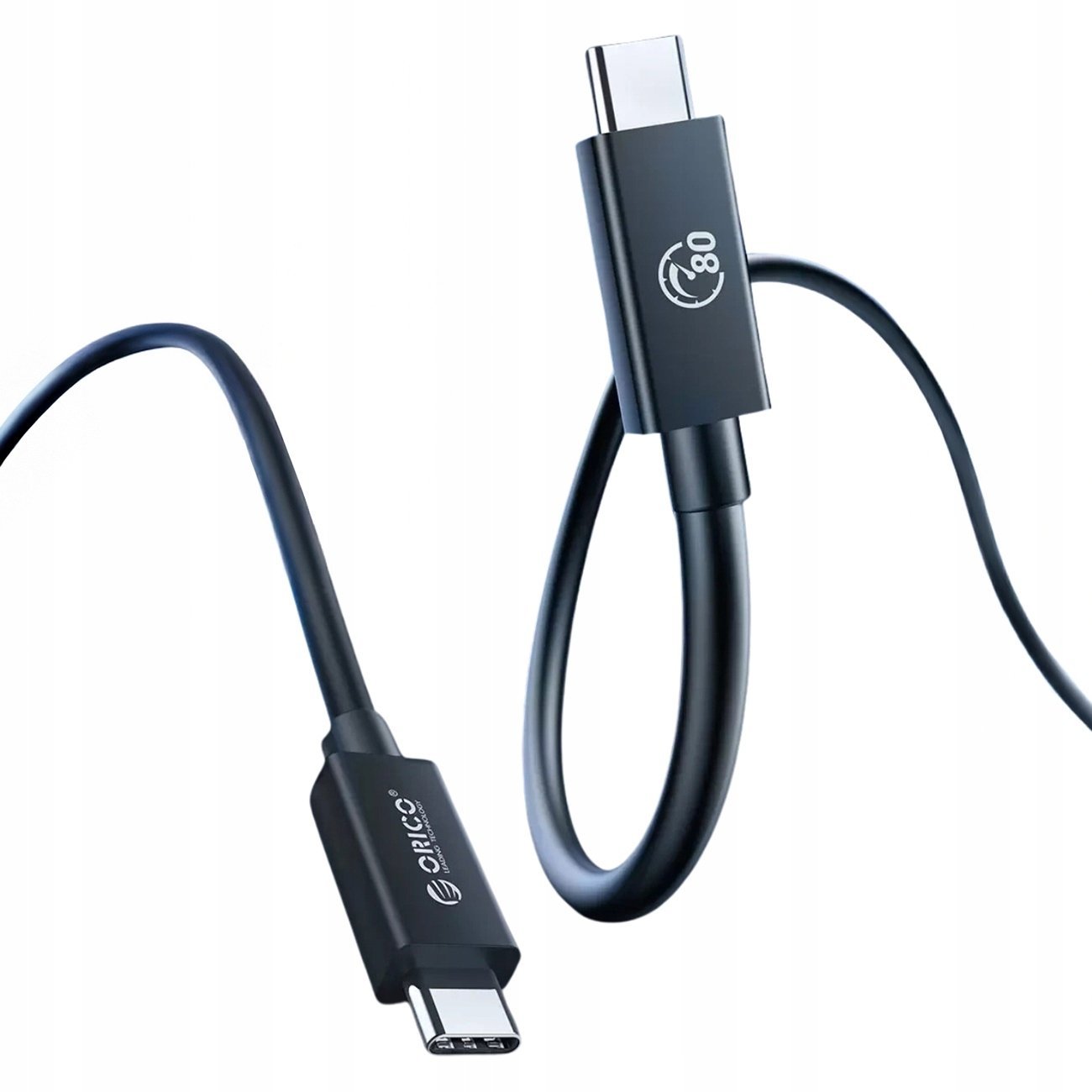 Kabel Orico USB4 Thunderbolt5 80Gbps 240W USB-C do USB-C 2m - czarny