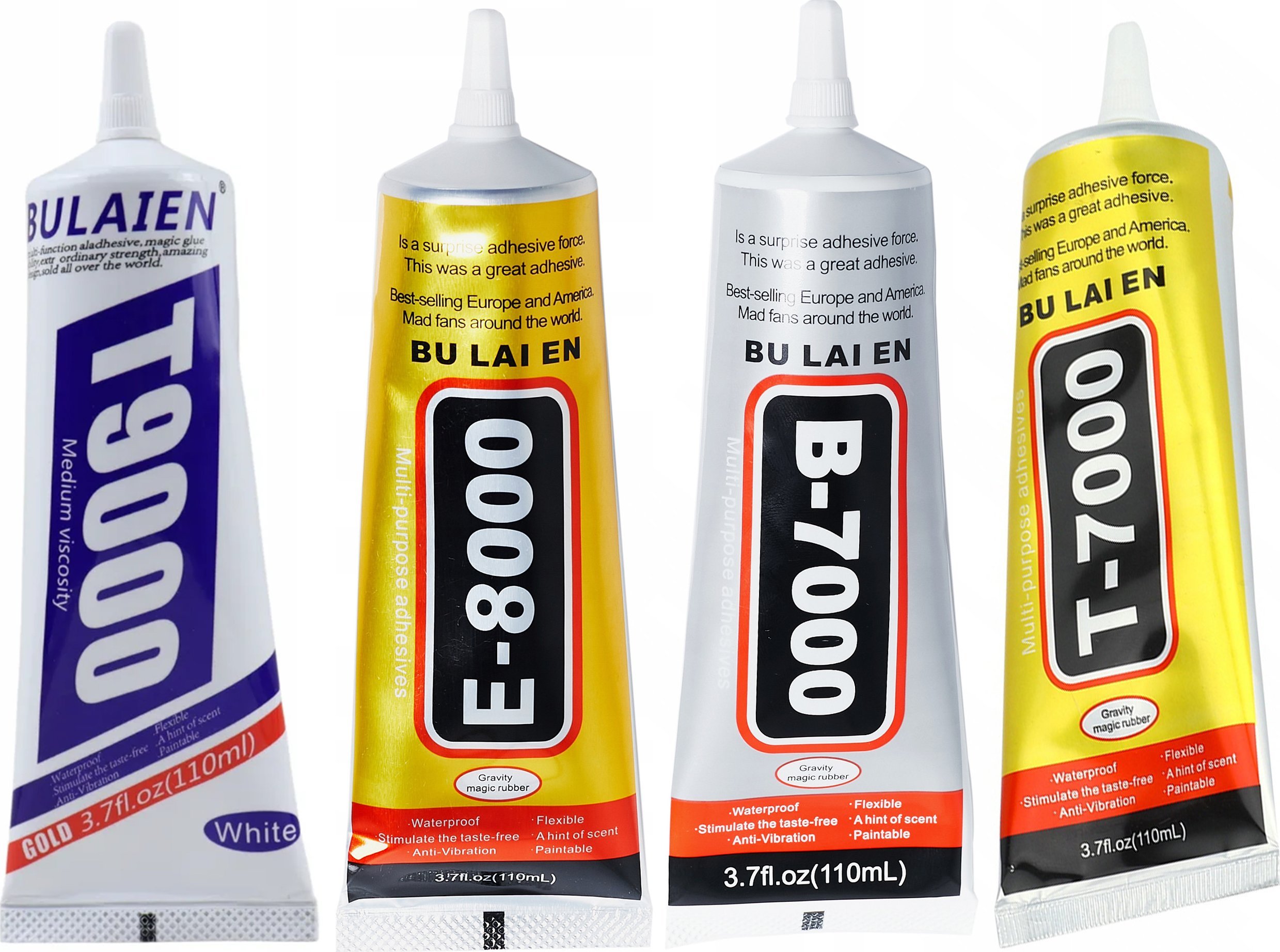 Zestaw 4 Klei Klej Uniwersalny T-9000 T-7000 E-8000 B-7000 do Montażu 110 ml Techrebal