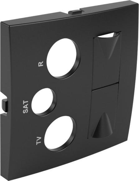 Efapel EFAPEL AQUARELLA ELEMENT CENTRALNY DO GNIAZDA MULTIMEDIALNEGO CZARNY MAT 90773 TPM