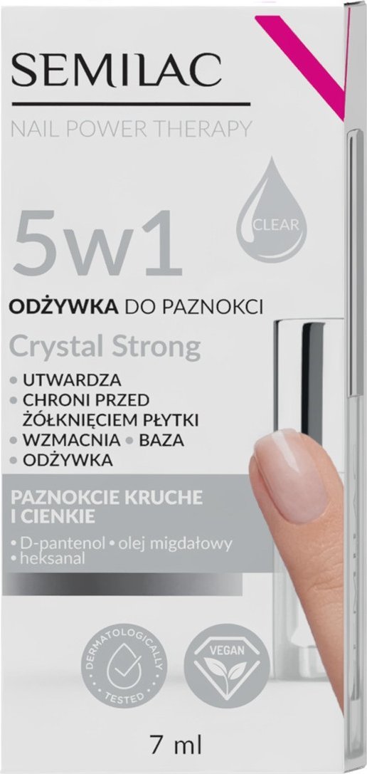 Semilac Odżywka do paznokci nail power therapy 5w1 crystal strong 7ml