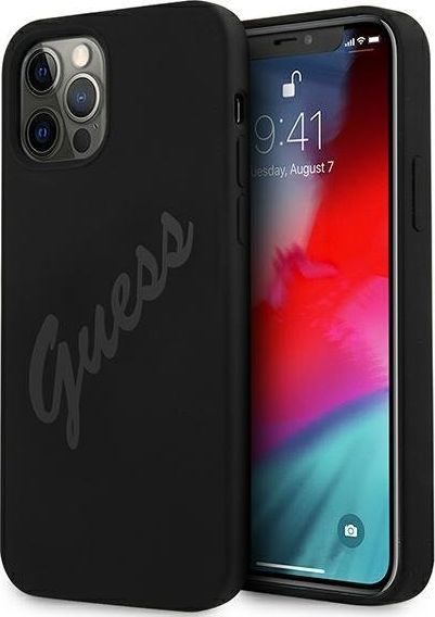 Guess Etui Guess GUHCP12MLSVSBK Apple iPhone 12/12 Pro czarny/black hardcase Script Vintage
