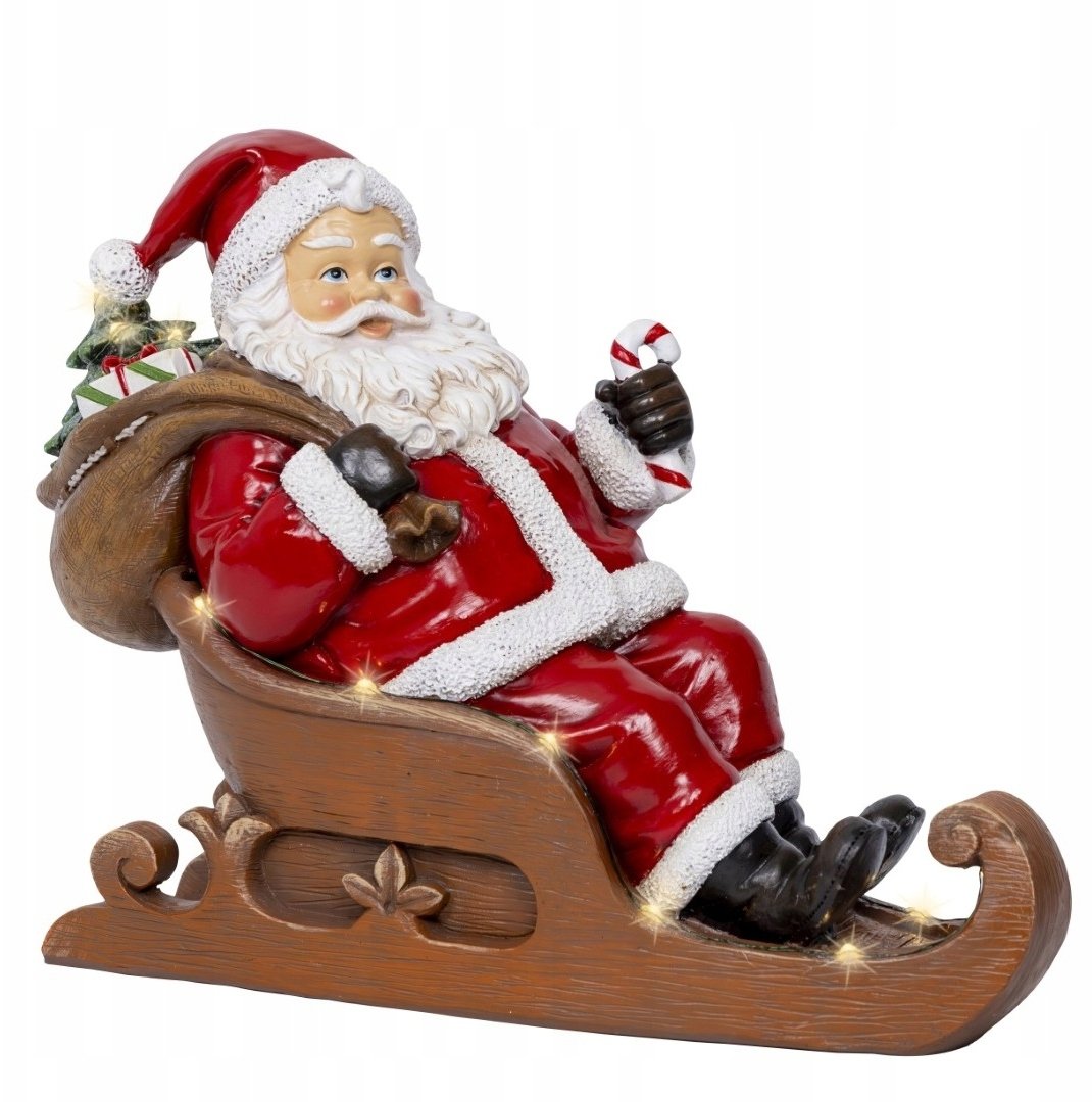 Kaemingk Figurka plastikowa Święty Mikołaj czerwony LED 22 cm 1szt