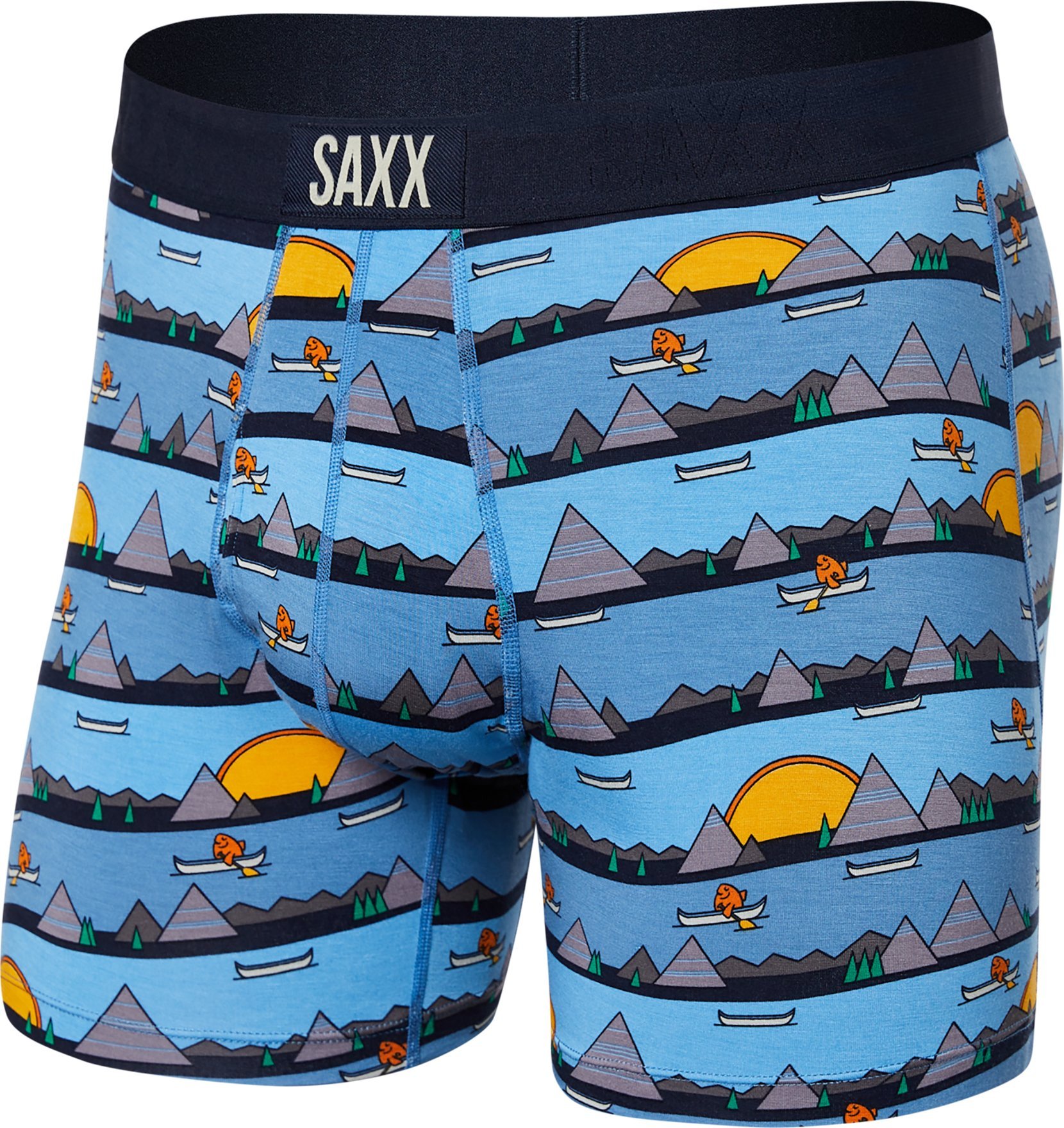 SAXX Bokserki męskie SAXX ULTRA Boxer Brief Leniwa rzeka - niebieskie S